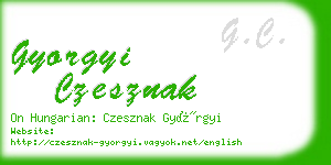 gyorgyi czesznak business card